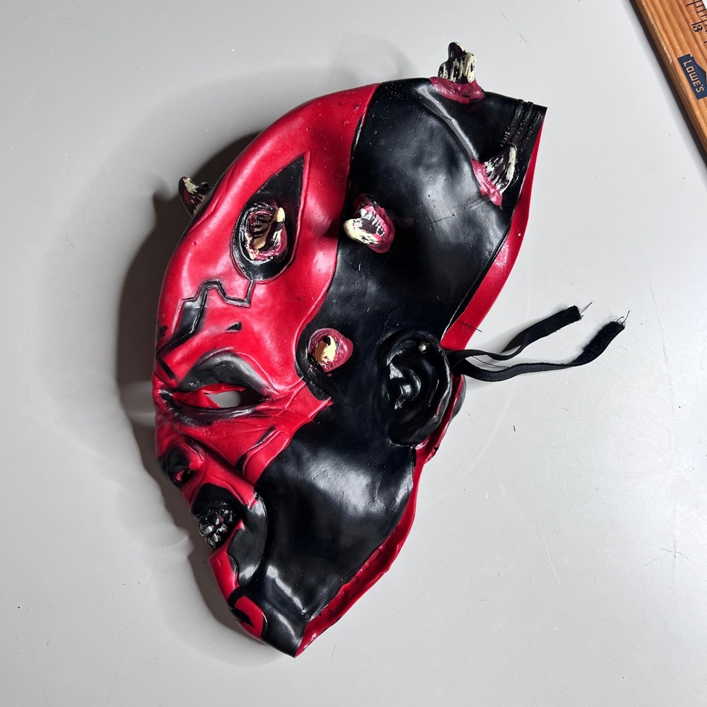 Star Wars Darth Maul‎ Mask Rubies Costume Co 2011 Red Black Vinyl Halloween